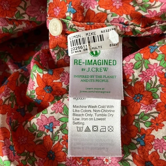 J.Crew Cotton voile tunic cover-up with side ties in brilliant blooms si… - Picture 12 of 14